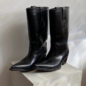 Classic Black Heeled Boots for Women